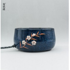 深蓝底樱花电陶炉 专用茶具