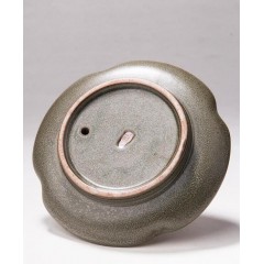 [精选茶器]冬梅手绘绿釉壶承