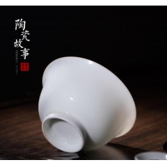 盖碗茶杯大号白瓷泡茶碗景德镇纯手工陶瓷功夫茶 具家用防烫三才碗具家用防烫三才碗