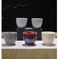 茶人岭[精选茶器]宋风瓷韵五大名窑杯套组5件