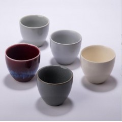 茶人岭[精选茶器]宋风瓷韵五大名窑杯套组5件