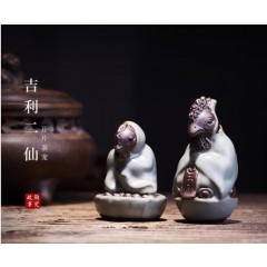 茶宠可养年创意汝窑迷你 茶玩